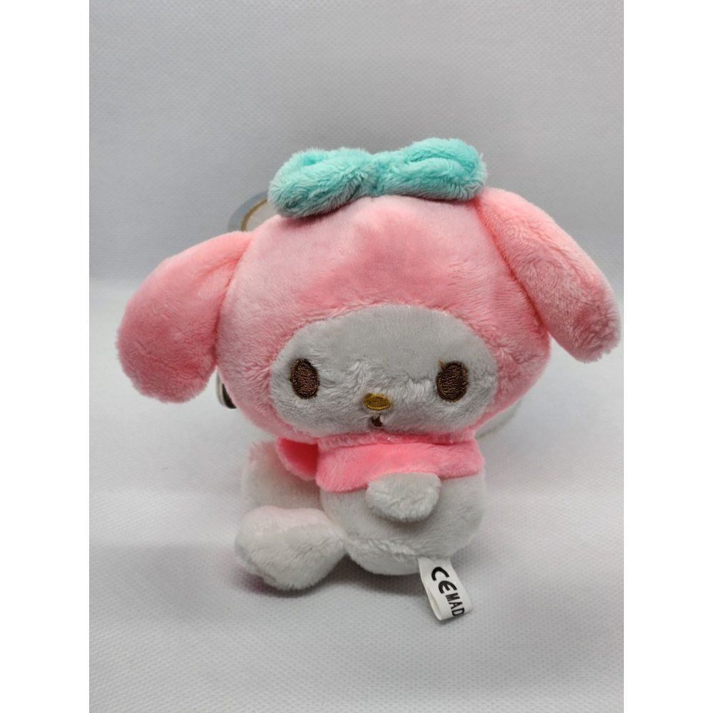 New! Sanrio Miniso Miss Melody 4.5 " Plush Bag Clip Key Ring Bag Charm (3) Way C